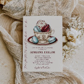 Invitation Elégante Fête des mariées Tea Party