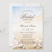 Invitation Elégante Fête des mariées Tropical Starfish Beach (Devant)