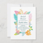 Invitation Elégante Fête des mariées tropicale Aloha (Devant)