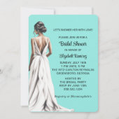 Invitation Elégante Fête des mariées Turquoise (Devant)