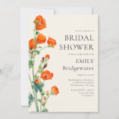 Invitation Élégante Fête des mariées végétale florale (Devant)