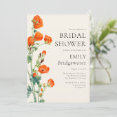 Invitation Élégante Fête des mariées végétale florale (Debout devant)