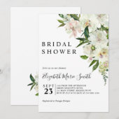 Invitation Elégante Fête des mariées végétale florale botaniq (Devant / Derrière)