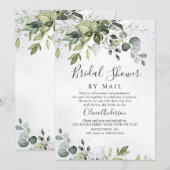 Invitation Elégante Fête des mariées Verdoyante Eucalyptus Pa (Devant / Derrière)