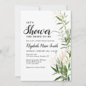 Invitation Élégante Fête des mariées Verdure Foliage botaniqu (Devant)