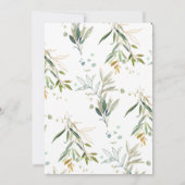 Invitation Élégante Fête des mariées Verdure Foliage botaniqu (Dos)