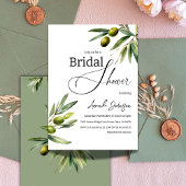 Invitation Élégante Fête des mariées verte de verdure