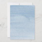 Invitation Elégante Fête des mariées victorienne bleu Dusty F (Dos)