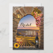 Invitation Élégante Fête des mariées Vignoble Italienne (Devant)