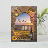 Invitation Élégante Fête des mariées Vignoble Italienne (Debout devant)