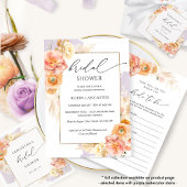 Invitation Élégante Fête des mariées violet, bracelet et bros