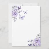 Invitation Elégante Fête des mariées violette argentée Royal (Dos)