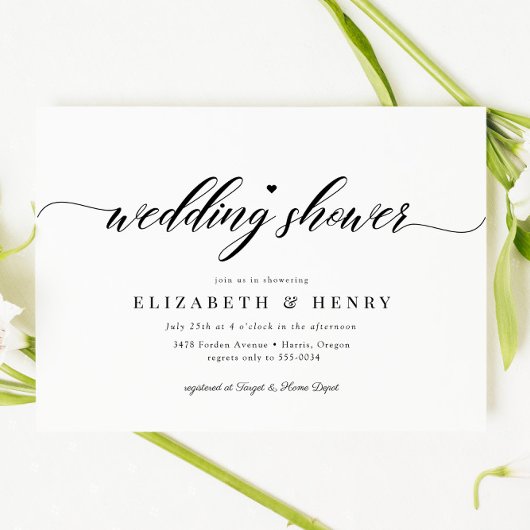 Invitation Élégante Fête des mariées Wedding shower Chic Coup