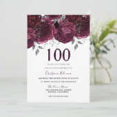 Invitation Élégante fête du 100e anniversaire des Roses du Ma (Debout devant)