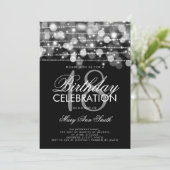 Invitation Élégante fête du 18e anniversaire étincelle l'arge (Debout devant)