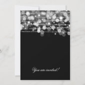 Invitation Élégante fête du 18e anniversaire étincelle l'arge (Dos)