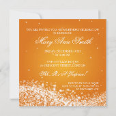 Invitation Élégante fête du 40e anniversaire avec éclaboussur (Dos)