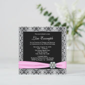 Invitation Élégante fête du 50e anniversaire des femmes roses (Debout devant)