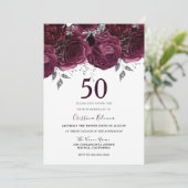 Invitation Élégante fête du 50e anniversaire des Roses du Mar (Debout devant)