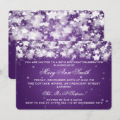 Invitation Élégante fête du 50e anniversaire Éblouissant Étoi (Devant / Derrière)