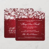 Invitation Élégante fête du 50e anniversaire Étoiles éblouiss (Devant / Derrière)