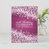 Invitation Élégante fête du 60e anniversaire Sparkling Wave B (Debout devant)