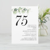 Invitation Élégante fête du 75e anniversaire (Debout devant)