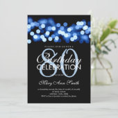 Invitation Elégante fête du 80e anniversaire Blue Hollywood G (Debout devant)