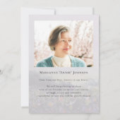 Invitation Élégante fête du champ floral de la vie (Dos)