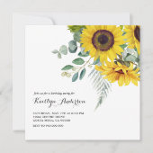 Invitation Élégante fête du Jour du Tournesol (Devant)
