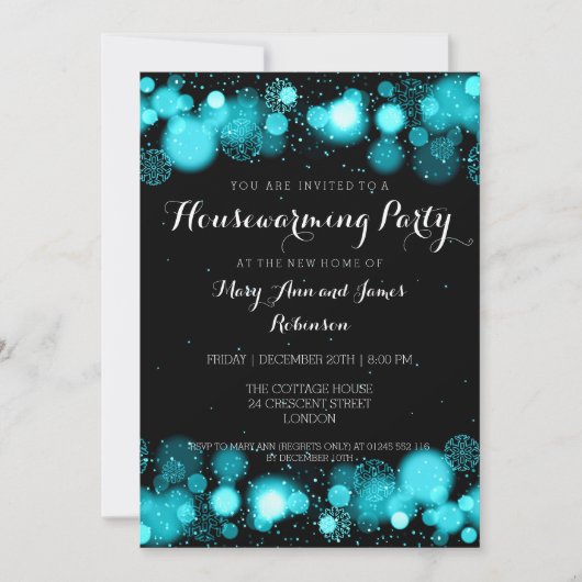 Invitation Élégante fête du réchauffement climatique d'hiver  (Devant)