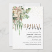 Invitation Elégante fête du thé à la Fête des mariées florale (Devant)