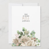 Invitation Elégante fête du thé à la Fête des mariées florale (Dos)