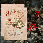 Invitation Élégante fête du Thé d'hiver 60e anniversaire