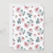 Invitation Élégante fête florale de thé de la nuptiale (Dos)