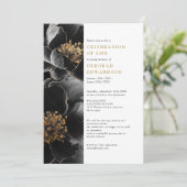 Invitation Élégante Fête Florale Moderne De La Vie (Debout devant)