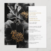Invitation Élégante Fête Florale Moderne De La Vie (Devant / Derrière)
