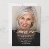 Invitation Elégante fête funéraire de la vie Photo (Devant)