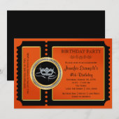 Invitation Élégante fête mascarade d'Halloween (Devant / Derrière)