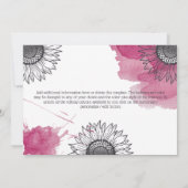 Invitation Elégante fête rose rose gris do-it-yourself photo  (Dos)