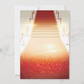 Invitation Élégante fille, Tapis rouge Quinceanera (Dos)