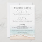 Invitation Elégante Filles Weekend Beach Bachelorette Party (Dos)