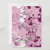 Invitation Elégante Fleur de Cerise Rose Thé d'après-midi (Dos)