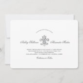 Invitation Elégante Fleur de Lis Mariage Combo 2 (Devant)