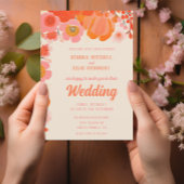 Invitation Élégante fleur de pivoine rose corail