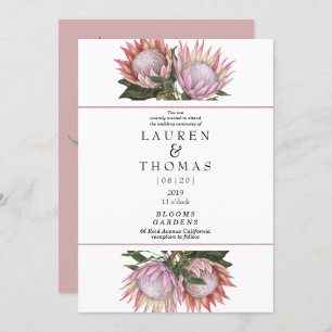 Invitation Élégante fleur de protéique de roi