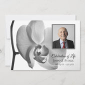 Invitation Elégante Fleur d'Orchidée Blanche Célébration de l (Devant)