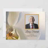 Invitation Elégante Fleur d'Orchidée Blanche Vivante Fête fun (Devant)