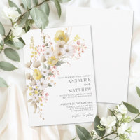 Élégante Fleur Sauvage Mariage Floral Coloré
