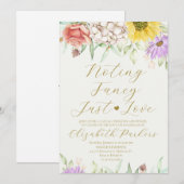 Invitation Élégante Fleur Sauvage Rien de Fantaisie Juste de  (Devant / Derrière)